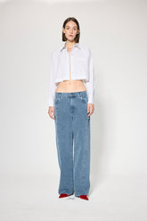 BUTTON-UP CROPPED SHIRT